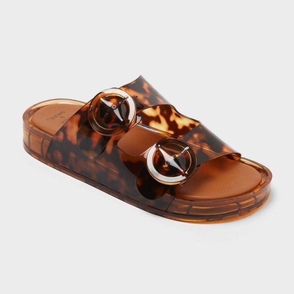 Women's Gemma Footbed Sandals - Shade & Shore Tortoise Brown 7